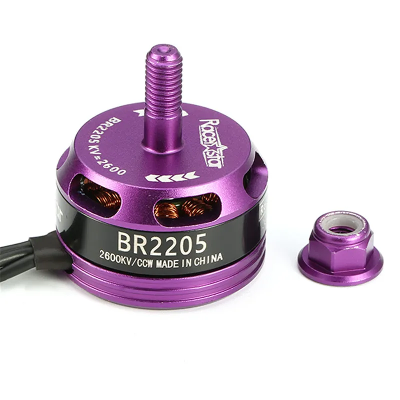 Оригинальный 4 шт. 4х Racerstar Racing Edition 2205 BR2205 фиолетовый 2600KV 2 4S бесщеточный двигатель