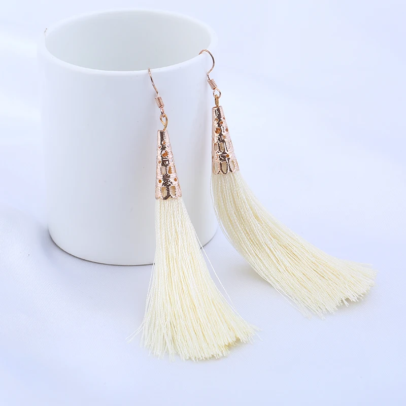 Fashion Long Tassel Earrings Women Bohemian Jewelry Hollow Geometric Pendant | Украшения и аксессуары