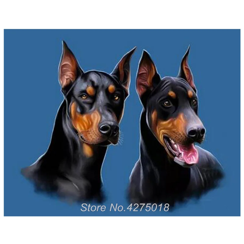Алмазная 5D живопись сделай сам наборы для вышивки крестиком Doberman Pinscher полная