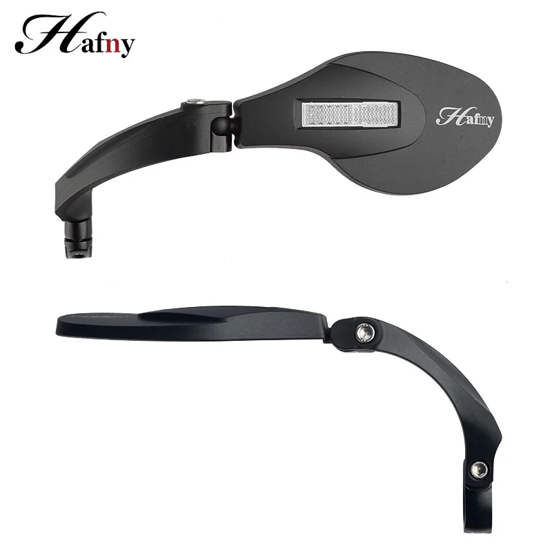 Hafny Bicycle Handlebar Side Safety Rearview Mirror Cycling Stainless Steel Len Blind Spot Mirrors MTB Flexible Rear View Mirror