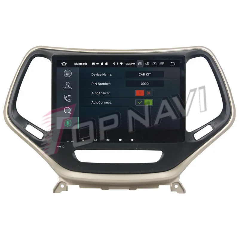 Topnavi Android 8 0 автомобильный медиа центр плеер радио для Jeep Cherokee 2017 2016 стерео 2DIN gps