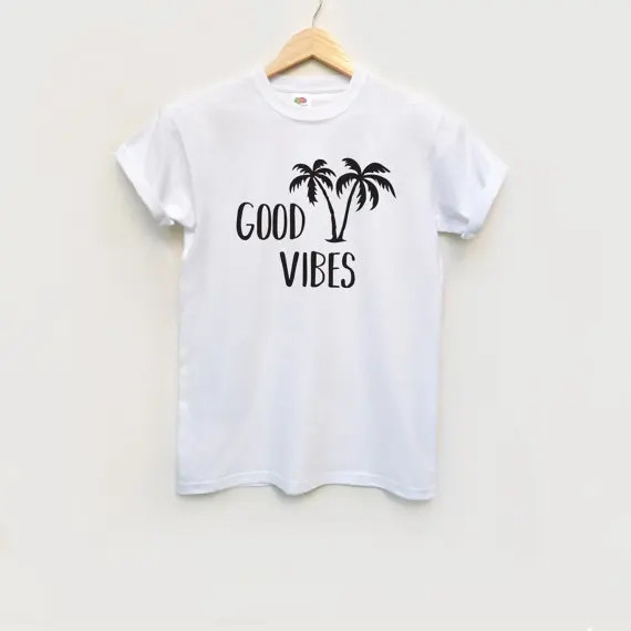 Футболка с надписью Good vibes футболка в подарок стиле Холодное сердце унисекс