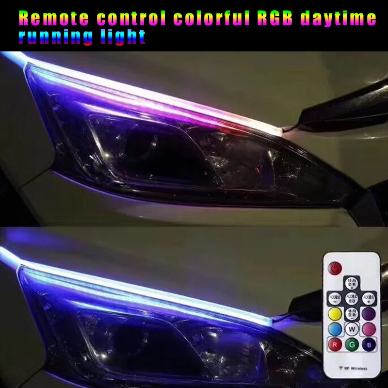 Светодиодные ленты RGB для головсветильник фонарей DRL 2 шт. поворосветильник льник