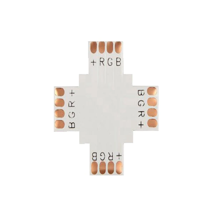 5pcs L T X Shape 8mm 10mm 12mm 2pin 4pin 5pin Single Color RGB RGBW LED Strip Corner Connector PCB Board Splitter Adaptor | Обустройство
