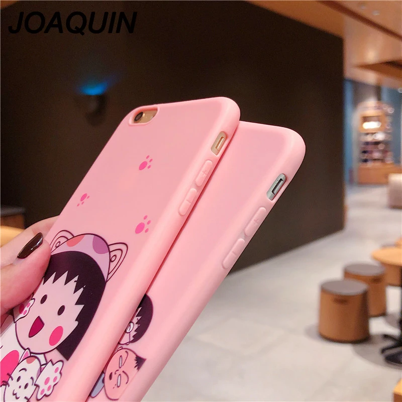 Чехол с рисунком для iphone 6 6s 7 8 Plus X Xs чехол MAX XR мягкий Sakura Momoko Chibi Maruko Chan из мягкого
