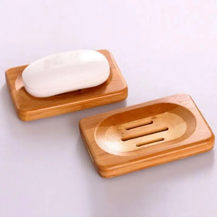 

Wooden Natural Bamboo Soap Dish Wooden Soap Tray Holder Storage Rack Plate Box Container for Bath Shower Plate Bathroom SN1481