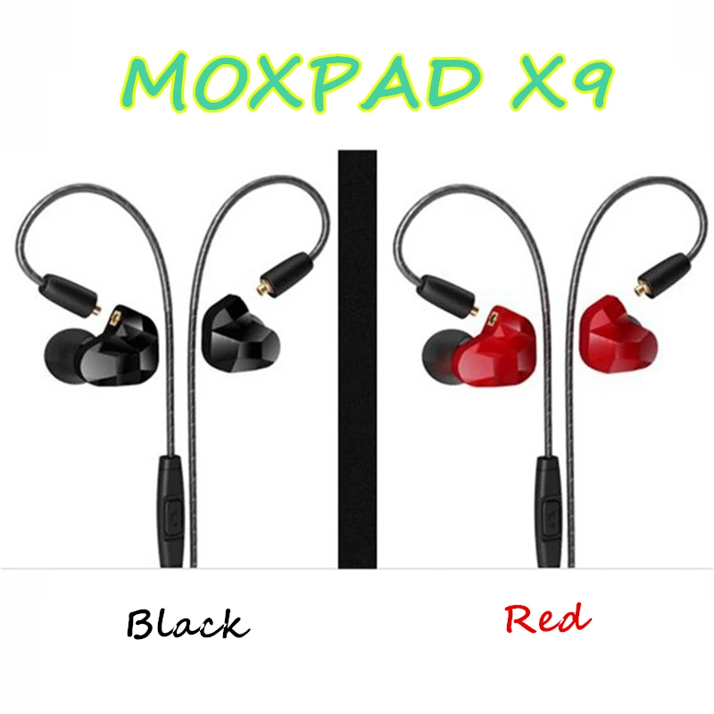 2 шт./лот Moxpad X9 Pro Двойной Динамический драйвер профессиональный в ухо наушники с