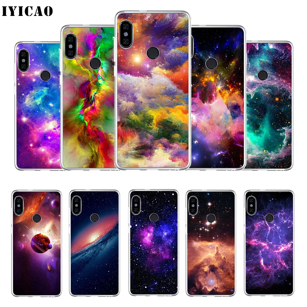 Мягкий силиконовый чехол для телефона IYICAO Fantasy Nebula Space Stars Xiaomi Mi 9 8 SE 6 A1 A2 Lite F1 MIX2S MIX3