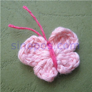 02 light pink Ручной работы крючком бабочки амулеты, квилтер скрапбукинга DIY 3D хлопок тканевая аппликация ремесло цветы шитье животных формы головные уборы - Цвет: 02 light pink