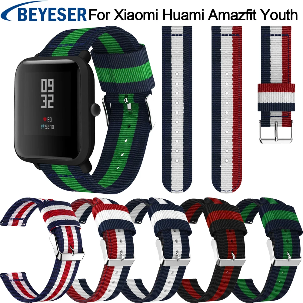 Новый тканевый ремешок для Huami Amazfit GTS браслета Xiaomi Bip BIT PACE Lite Молодежный умный