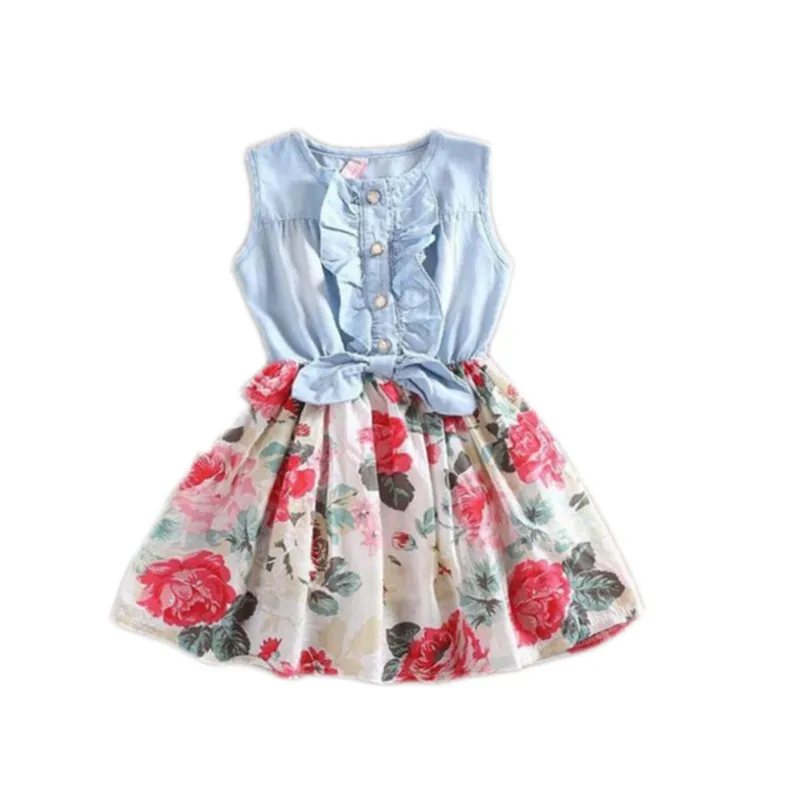 Disney Summer Flower Girls Dresses Wedding 2-7 Years Embroidery Lace Gown Princess Dress Tulle Kids Elegant girls | Детская одежда и