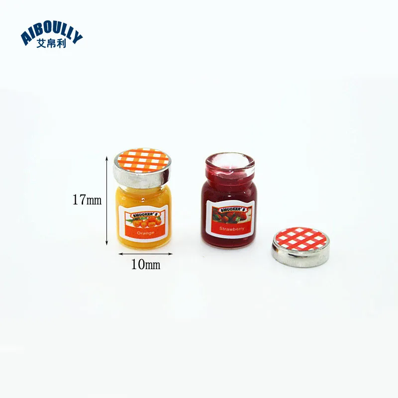 10set/lot Dollhouse Miniatures Jam Pretend Play Miniature Food Mini Toy for Doll House Kitchen Accessories | Игрушки и хобби