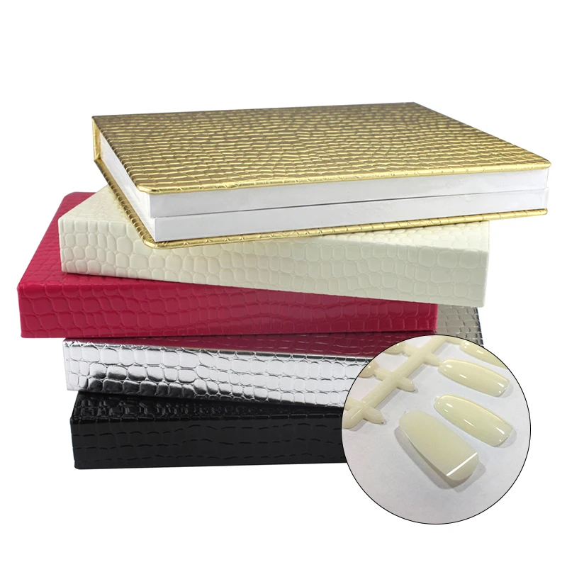 Высококачественная витрина из искусственной кожи для дизайна ногтей цветная