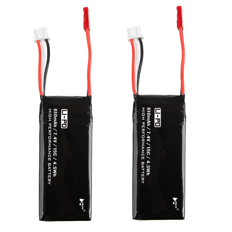 AINY 2pcs запасные 7 4 V 610mAh литий полимерный Батарея для Hubsan X4 H502S H502E FPV RC Квадрокоптер
