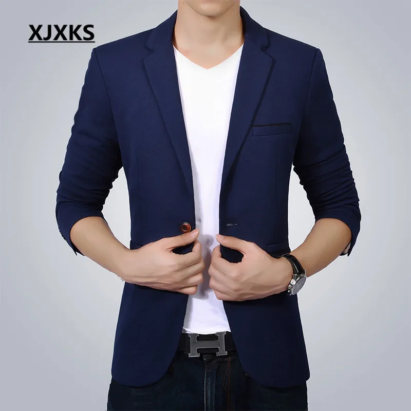 Мужской приталенный Блейзер XJXKS Свадебный костюм большого размера для работы
