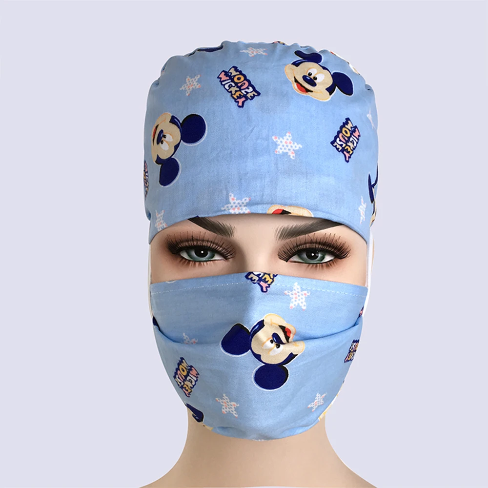 Pharmacy Scrub surgery Cap Nurse Doctor Surgical Unisex Hospital Adjustable Medical Caps Scrub Lab Clinic Dental medical scrubs