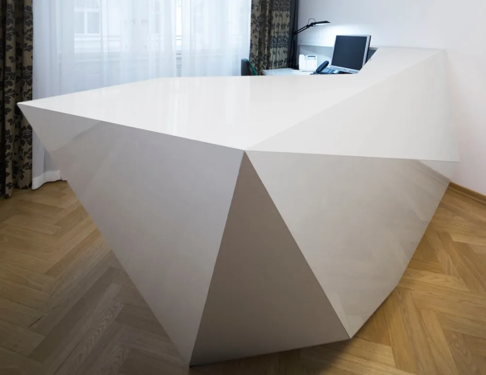 Деревянный стол для стойки Ресепшн #2355|reception counter table|reception counterreception design |