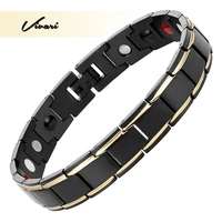 vivari womens healthy magnetic bracelets for men germanium benefit health care 4 elements 2 tone bio energy pulseras hombre
