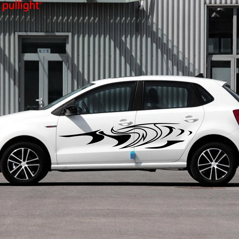 1 пара автомобильных спортивных полос контура путаницы Переводные картинки на