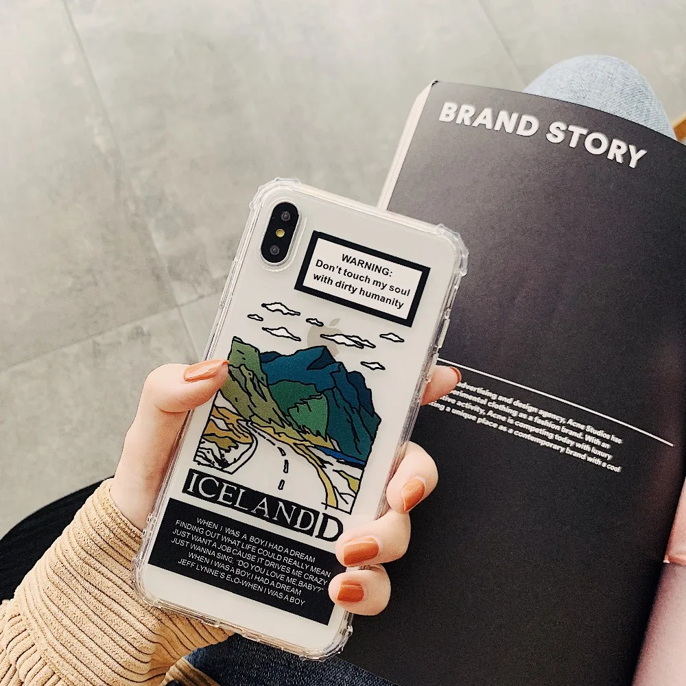 ORYKSZ силиконовый чехол для телефона с милыми пейзажами для iPhone 11 Pro Max XS Max, чехол для iphone XR X XS 6S 6 7 8 Plus, Ультратонкий Мягкий чехол из ТПУ