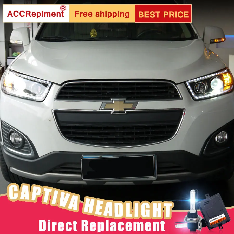 2 шт. светодиодный светодиодные фары для Chevrolet Captiva 2008-2014 ные Автомобильные