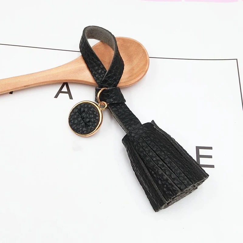 Black 1 шт., стиль, искусственная кожа, кисточка, сделай сам, бахрома, ювелирное изделие, аксессуары для рукоделия, кисточки, ручная работа, швейное украшение, кулон - Цвет: Black