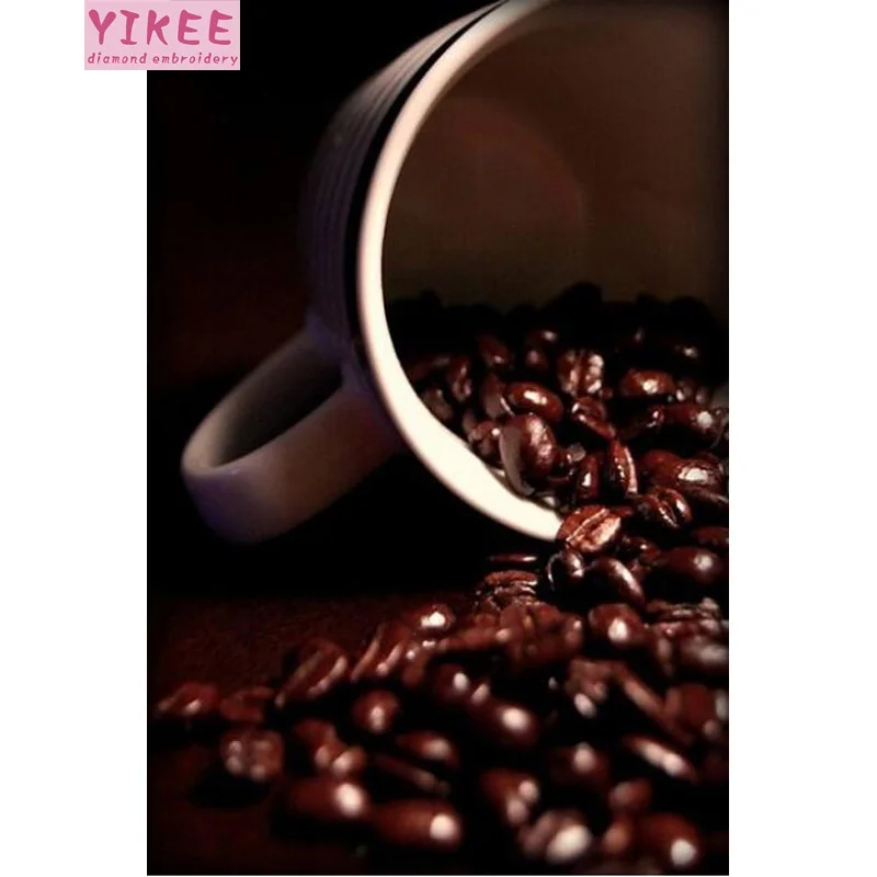 diamond painting present 5d new arrivals coffee bean embroidery mosaic decor | Дом и сад