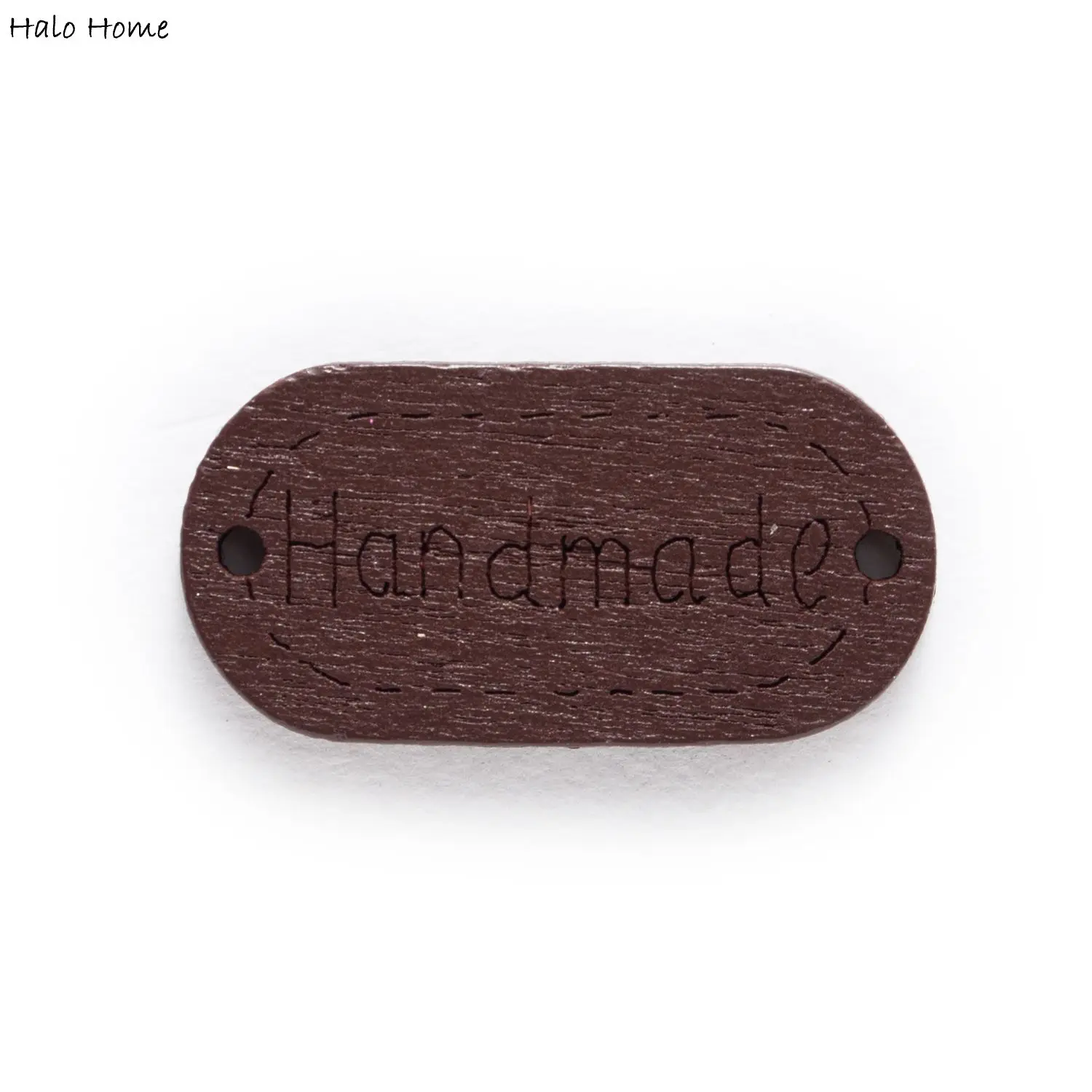 24x12mm B 30 шт. деревянные разнообразные этикетки "ручной работы", деревянные пуговицы для шитья скрапбукинга, одежда для рукоделия, Подарочная карта, аксессуары для дома, Декор - Цвет: 24x12mm B