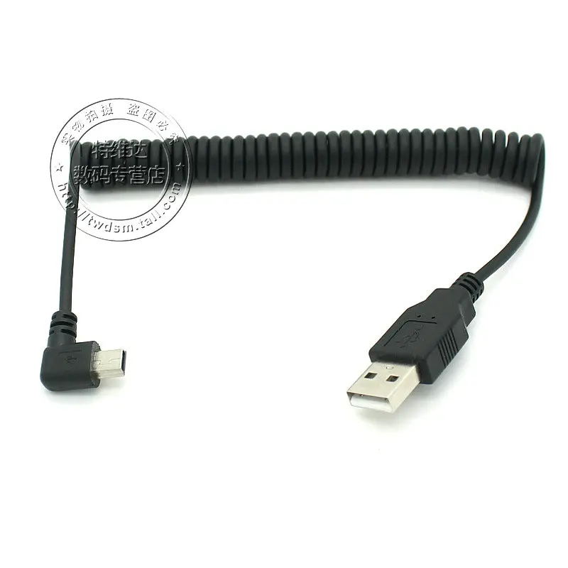 USB 2 0 папа мини правый угловой 90 градусов гибкий пружинный Выдвижной зарядный