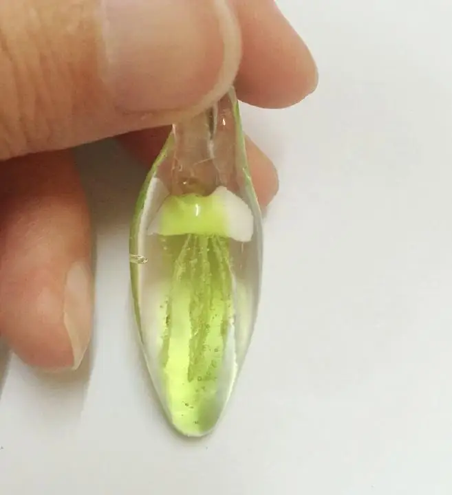 Стекло дизайн ручной работы белый Медузы светильник зеленый кулон|pendant prices|pendant