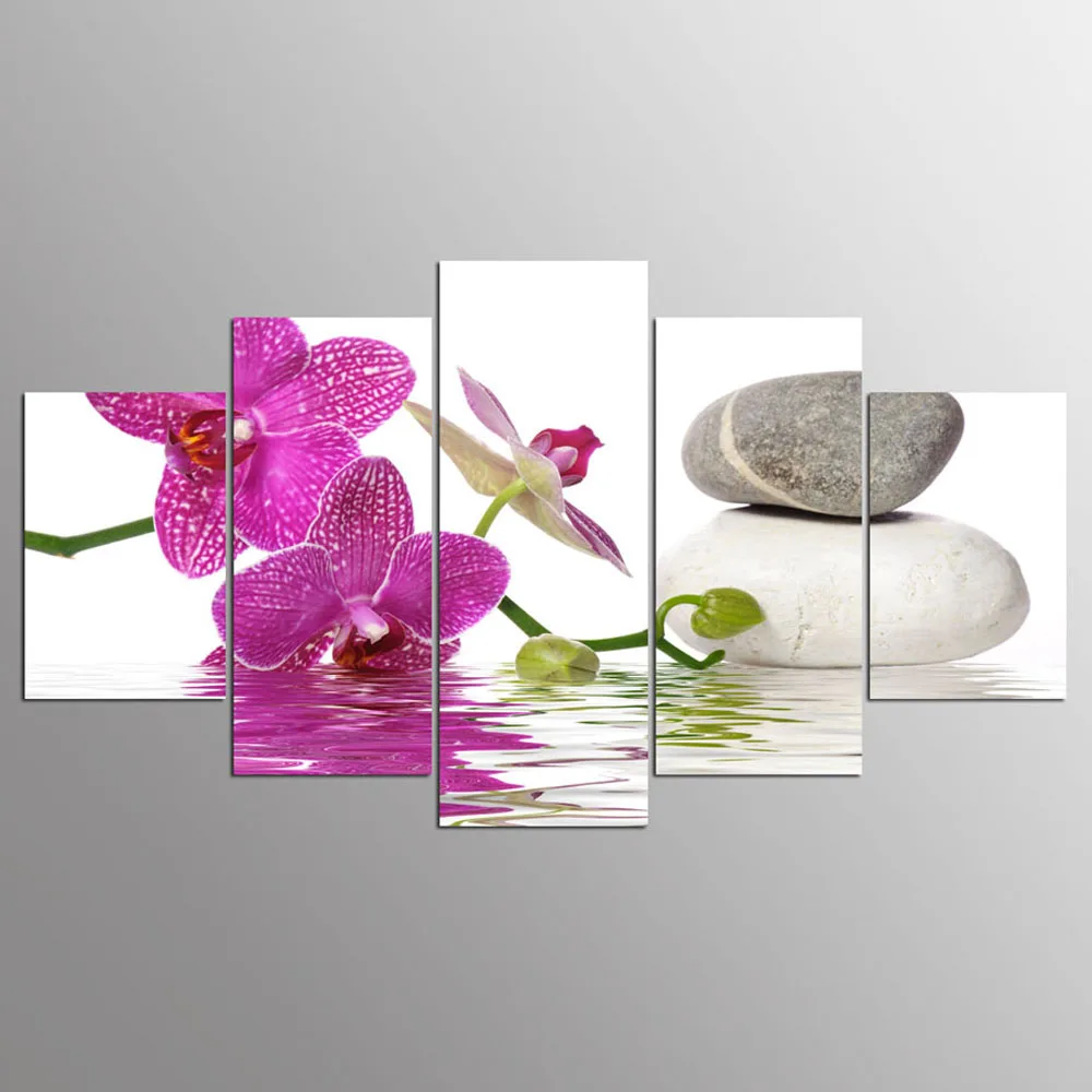 

HD Print 5 Pcs canvas art flower painting modern home decor wall art picture living room decor print Painting IM-320