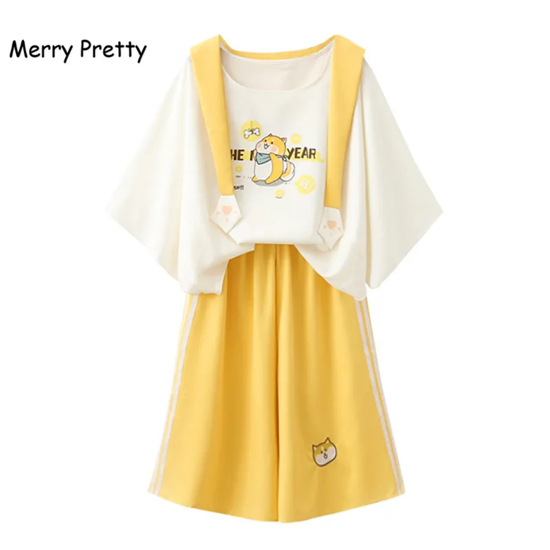 MerryPretty, женские топы, модные, Harajuku, короткий рукав, хлопок, футболка, для девушек, круглый вырез, с буквенным принтом, танцевальный Топ, футболка