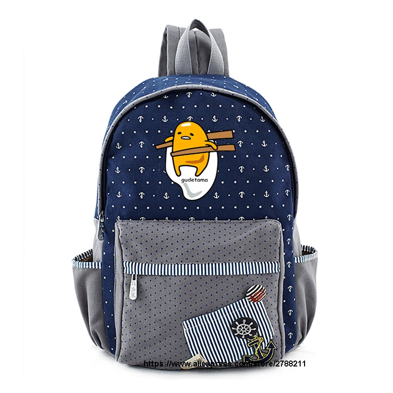 Gudetama Холщовая Сумка с изображением ленивого яйца из Мультфильма Рюкзаки Рюкзак для девочек школьная сумка дорожная сумка через плечо сумка для книг