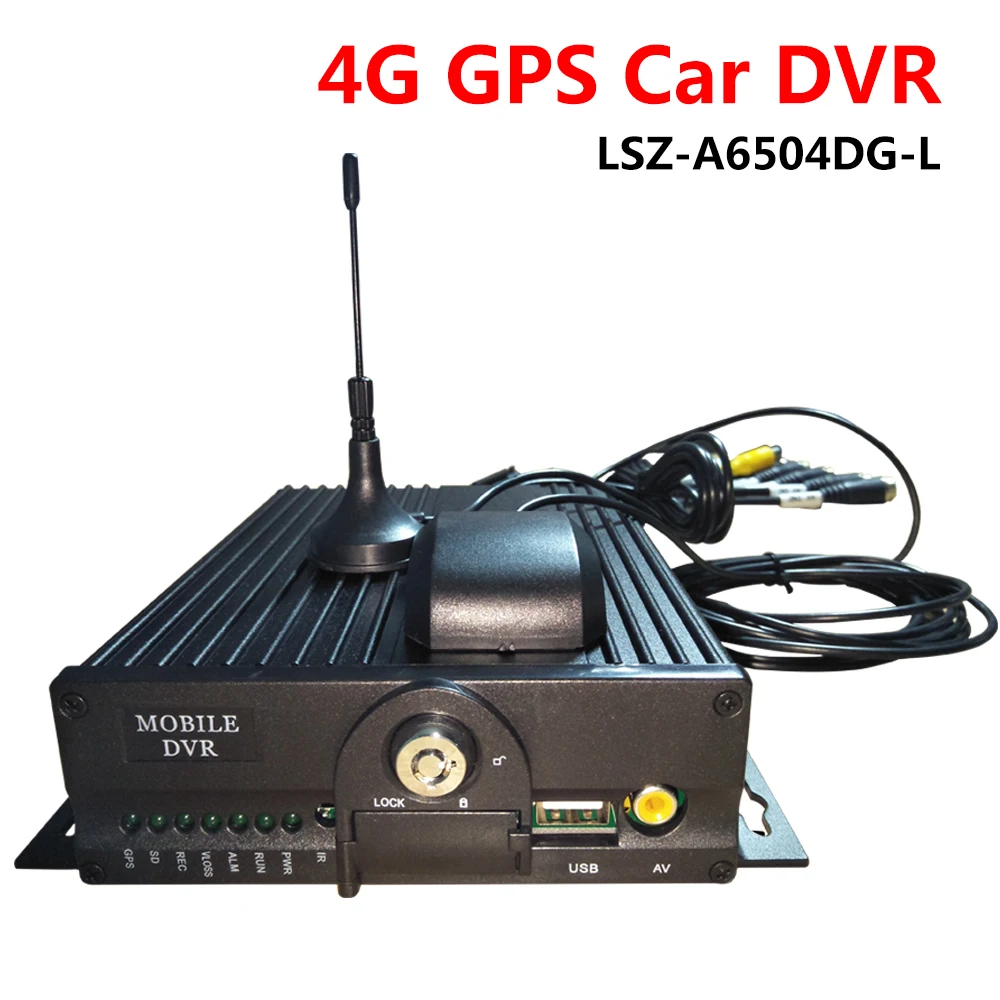 4G GPS Глобальный автомобильный видеомагнитофон 4CH SD карта Автомобильный