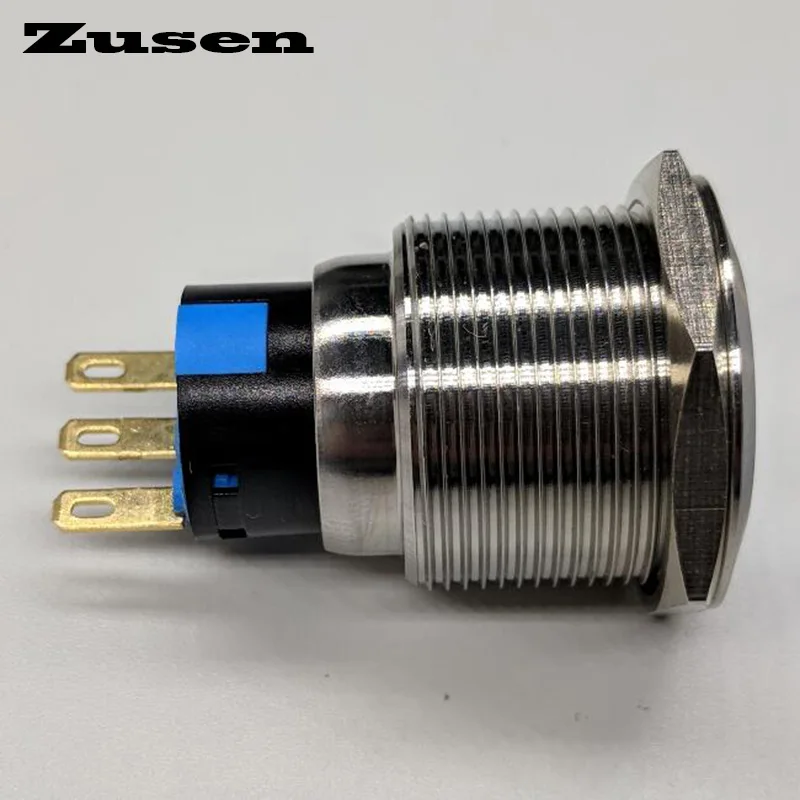 Zusen 22 мм ZS22F 11Y/21/S 2 позиционный замок металлический кнопочный