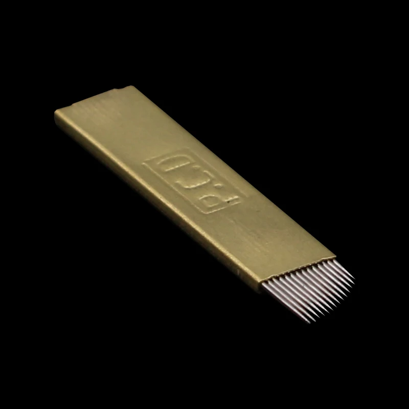 500 шт PCD14 Pin Перманентный макияж бровей Тату лезвие микроблейдинг иглы для 3D