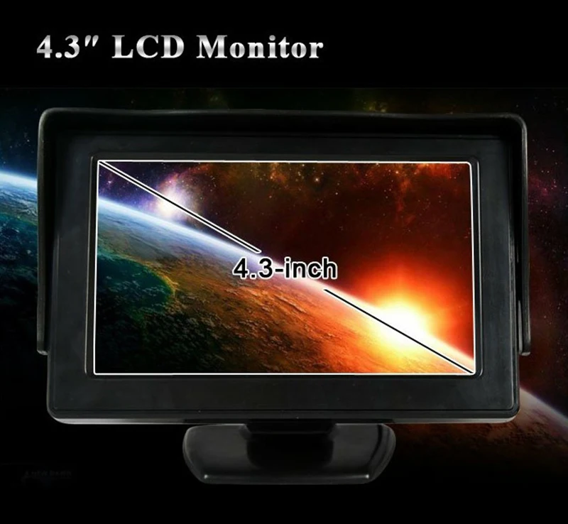 4 3 &quotпанель заднего вида цветной TFT ЖК-монитор для камеры DVD видеомагнитофон