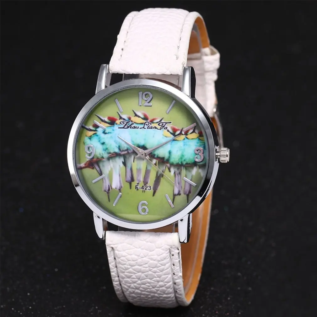 Женские кварцевые часы с модным узором Личи и ремешком женские черепом наручные