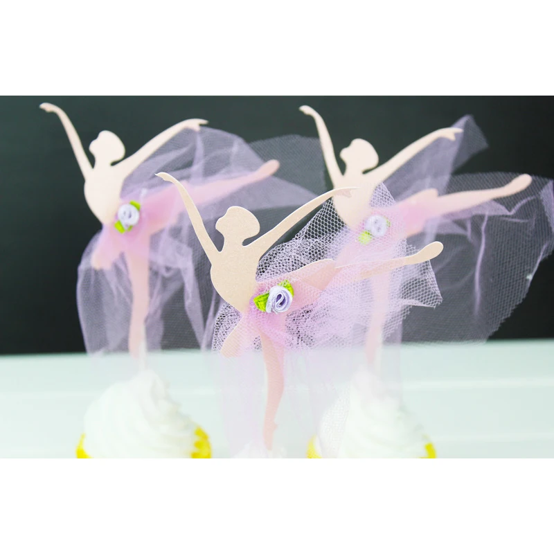 Dancing Girl Cupcake Toppers Cake Decor For Wedding Baby Shower Girls' Birthday Party Supplies | Дом и сад