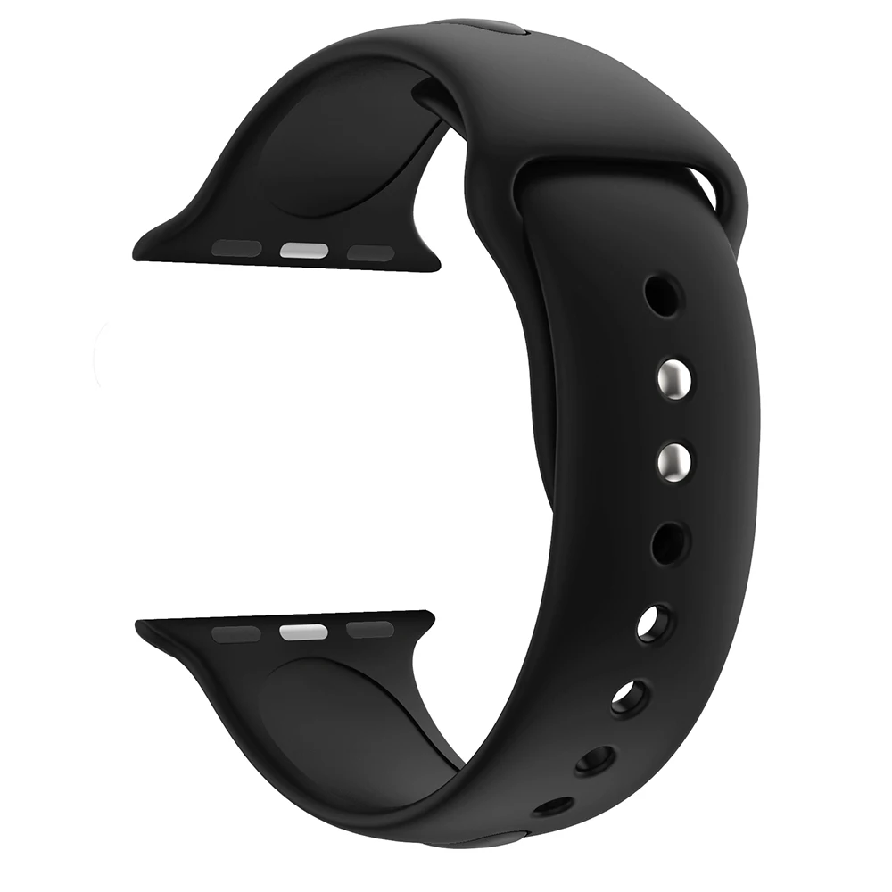 Силиконовый ремешок для часов Apple watch 38 мм 42 40 44 размер браслет iwatch 1 2 3 4 Смарт часы