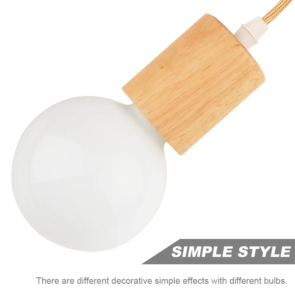 Деревянная потолочная лампа простого дизайна E27 одноголовая творческая светильник переменного тока 90-260В для спальни, гостиной, кабинета, ресторана, студии.