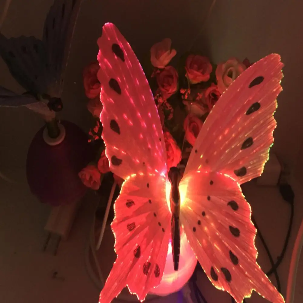 HobbyLane LED Романтический 7 цветов ночник для декора стен 110/220 в Бабочка красивый
