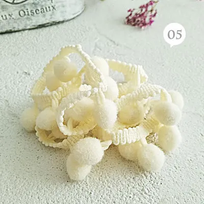 5 milk yellow 10 Ярд/Лот, цветная кружевная кисточка, плюшевый шар, бахрома, кружевная отделка, кукла, ручная работа, сделай сам, дозирующая лента, детское кружевное платье, помпон, аксессуары - Цвет: 5 milk yellow