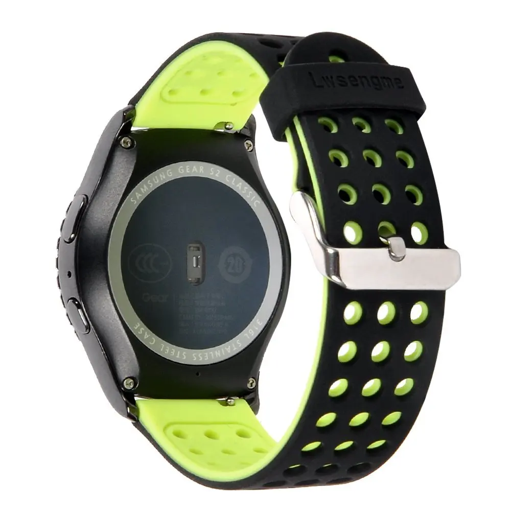 22 мм силиконовый ремешок для часов Moto 360 2 46 мм/Samsung Gear S3/W100 RW110 Urbane W150/для Huawei GT Honor