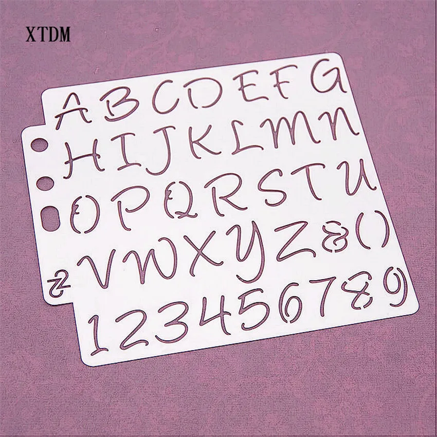 Uppercase DIY письмо торт скрапбук трафареты полые украшения Печать Кружева линейка