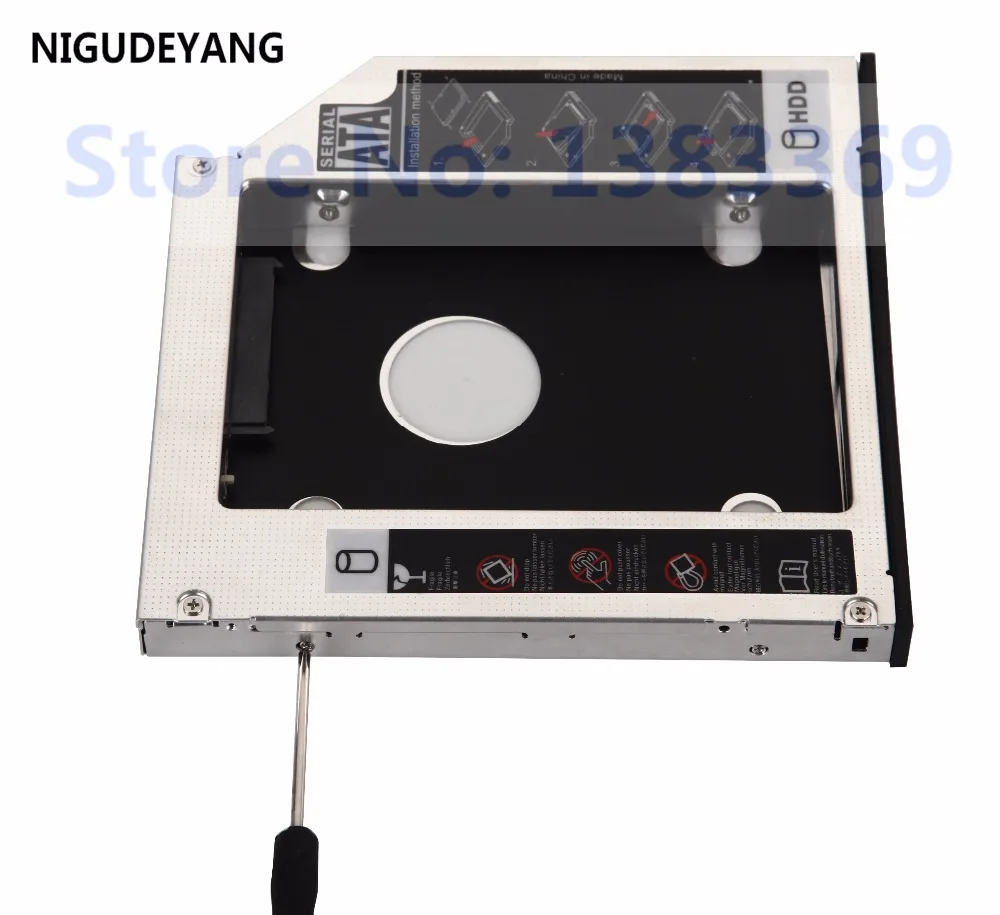 NIGUDEYANG 12 7 мм SATA к 2 й жесткий диск SSD HDD Caddy адаптер для Toshiba Satellite C655 C655D C660 C660D|12.7mm sata|ssd