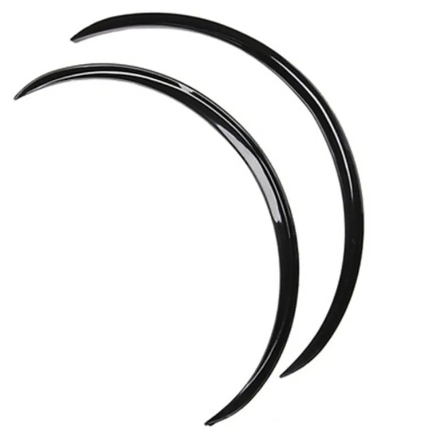black Opel Corsa A B C D e 4 pcsCar карбоновый волокнистый слой резины защита арки наклейка в форме губ отделка крыло вспышка против царапин - Цвет: black