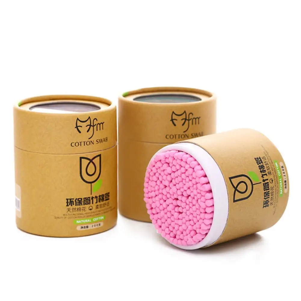 200 шт одноразовые бамбуковые ватные Тампоны Деревянные макияжные палочки мягкие