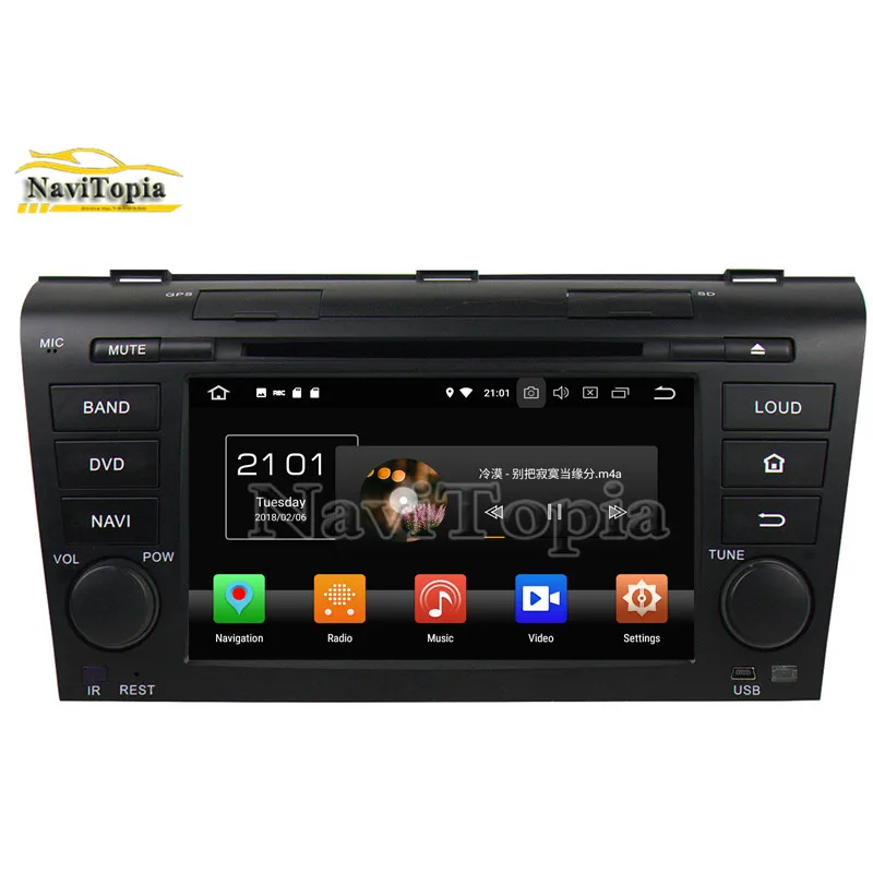 NAVITOPIA 7 дюймов 4G + 64G Восьмиядерный Android 9 0 автомобильное радио для машины DVD MAZDA
