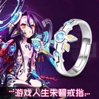 Кольцо Shuvi Дора из серебра с регулируемым размером, аниме No Game No Life ZERO, Стефани, долла, Джибрил, аксессуары для косплея, подарок